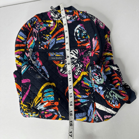 VERA BRADLEY ICONIC BACKPACK BUTTERFLY FLUTTER SIGNATURE COTTON Retired - Picture 5 of 6